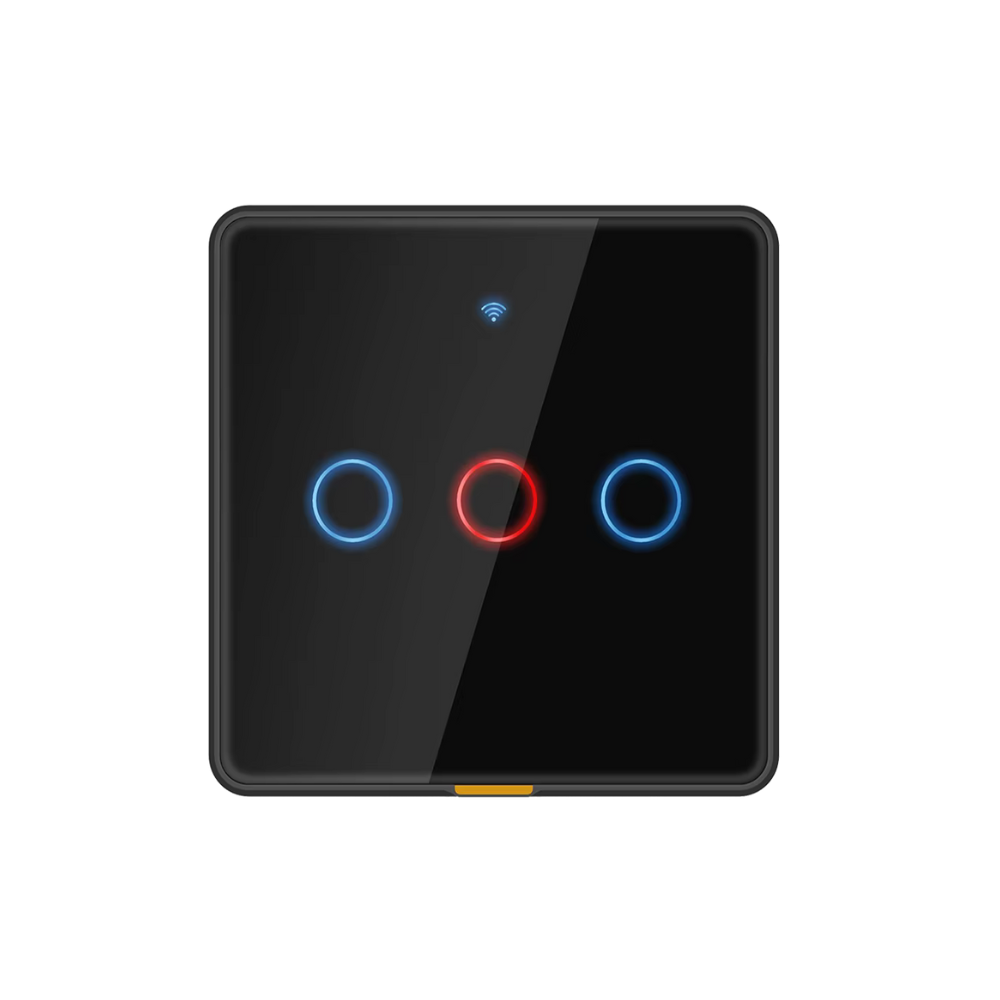 مفتاح جداري ذكي ثلاثي WiFi + RF433 | زجاجي لمس مقاوم للرطوبة