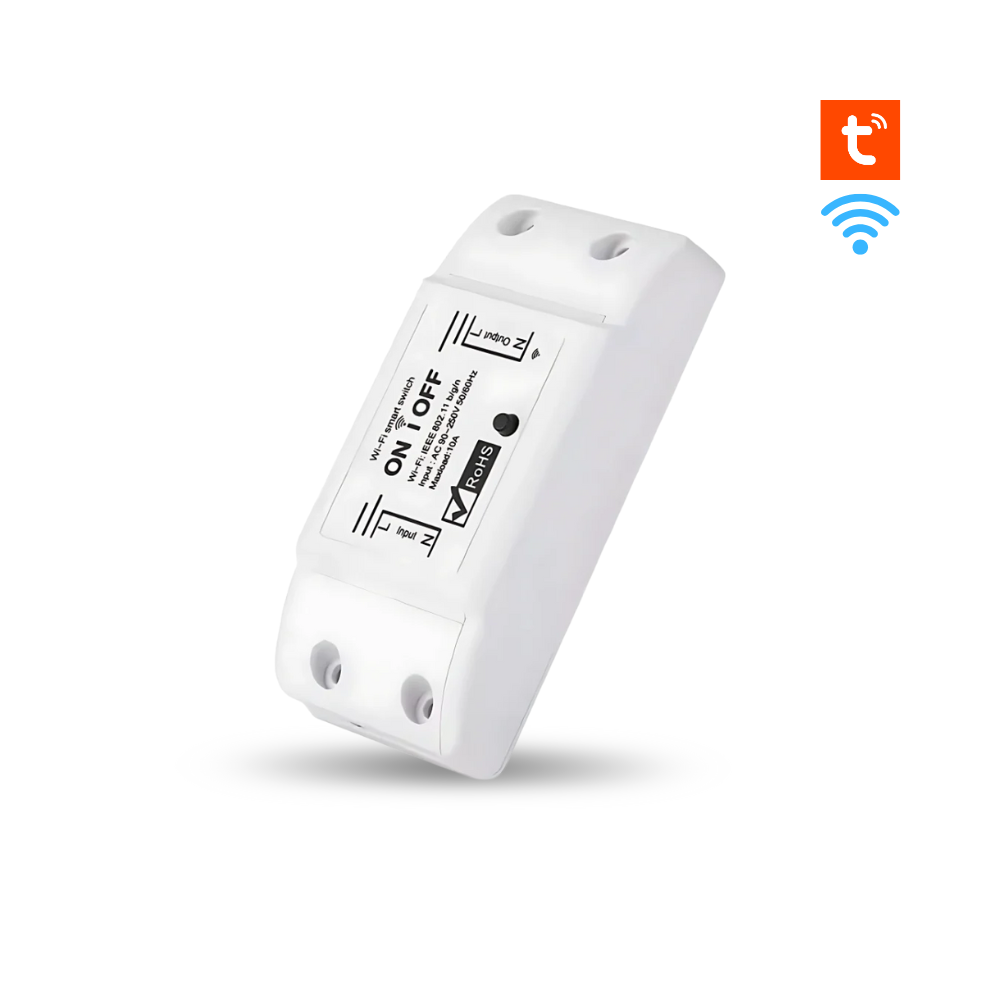 مفتاح ذكي WiFi بقدرة 10A/16A – يدعم مراقبه الطاقة تحكم عن بُعد عبر تطبيق Tuya أو Smart Life ويدعم الأوامر الصوتية