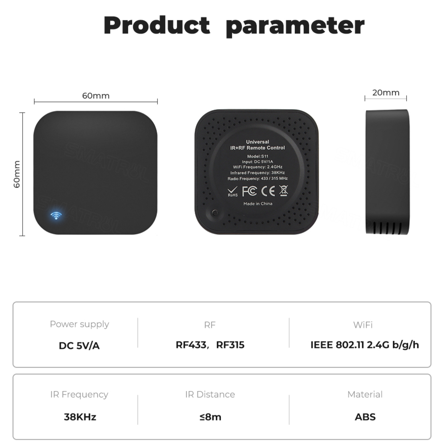 ريموت ذكي شامل IR+RF عبر Wi-Fi نظام تويا وسمارت لايف