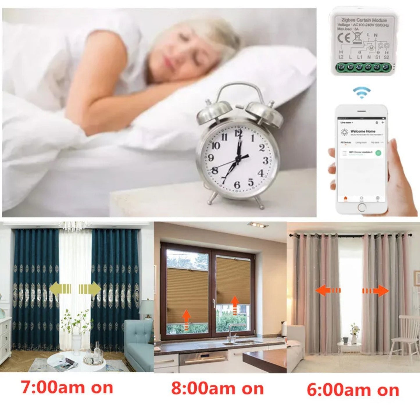 وحدة ستائر ذكية Zigbee – قناة واحدة (1CH) | تعمل مع تطبيق Smart Life
