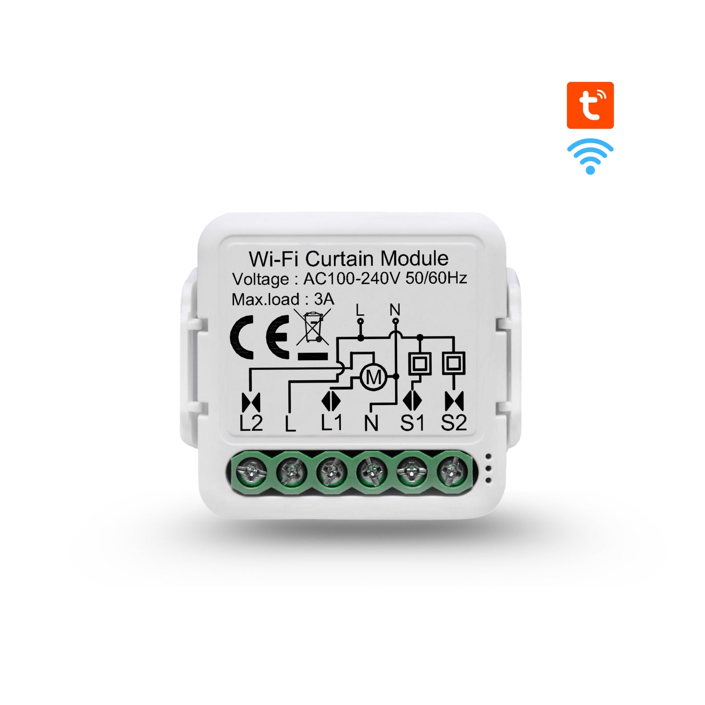 وحدة ستائر ذكية WIFI – قناة واحدة (1CH) | تعمل مع تطبيق Smart Life-tuya
