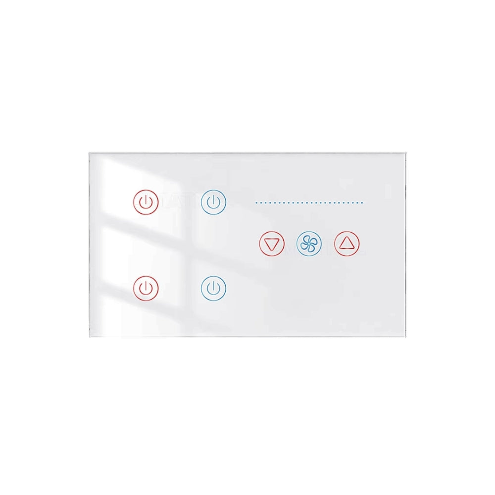 مفتاح ذكي رباعي مع تحكم في سرعة مروحة السقف- مؤقت ومراقبة الطاقة – يدعم التحكم الصوتي عبر أليكسا وجوجل هوم