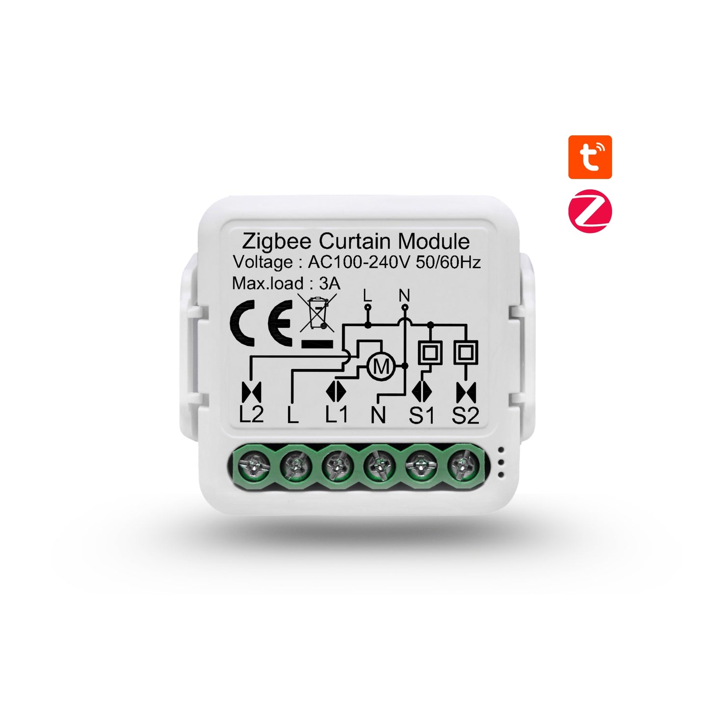 وحدة ستائر ذكية Zigbee – قناة واحدة (1CH) | تعمل مع تطبيق Smart Life