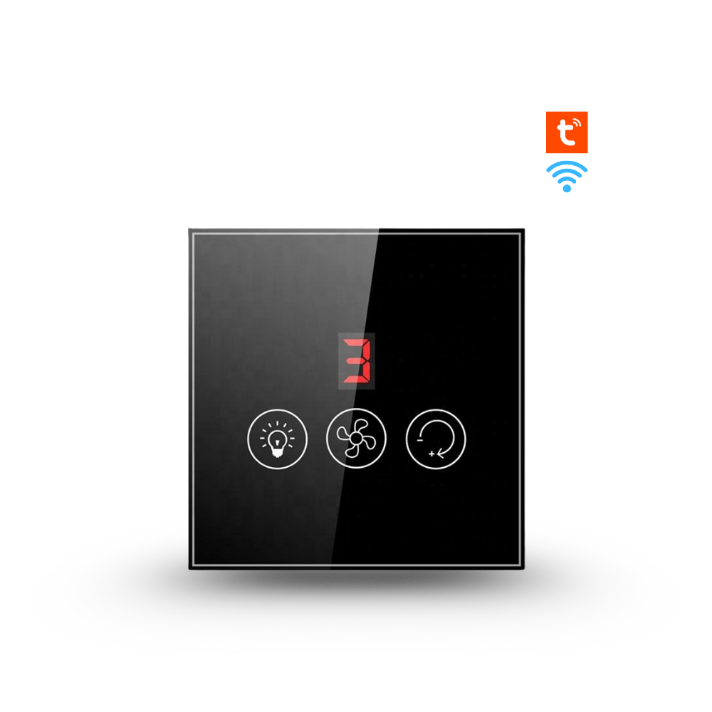 مفتاح ذكي للتحكم في المروحة والإضاءة WiFi مع 5 سرعات – يعمل مع Tuya/Smart Life