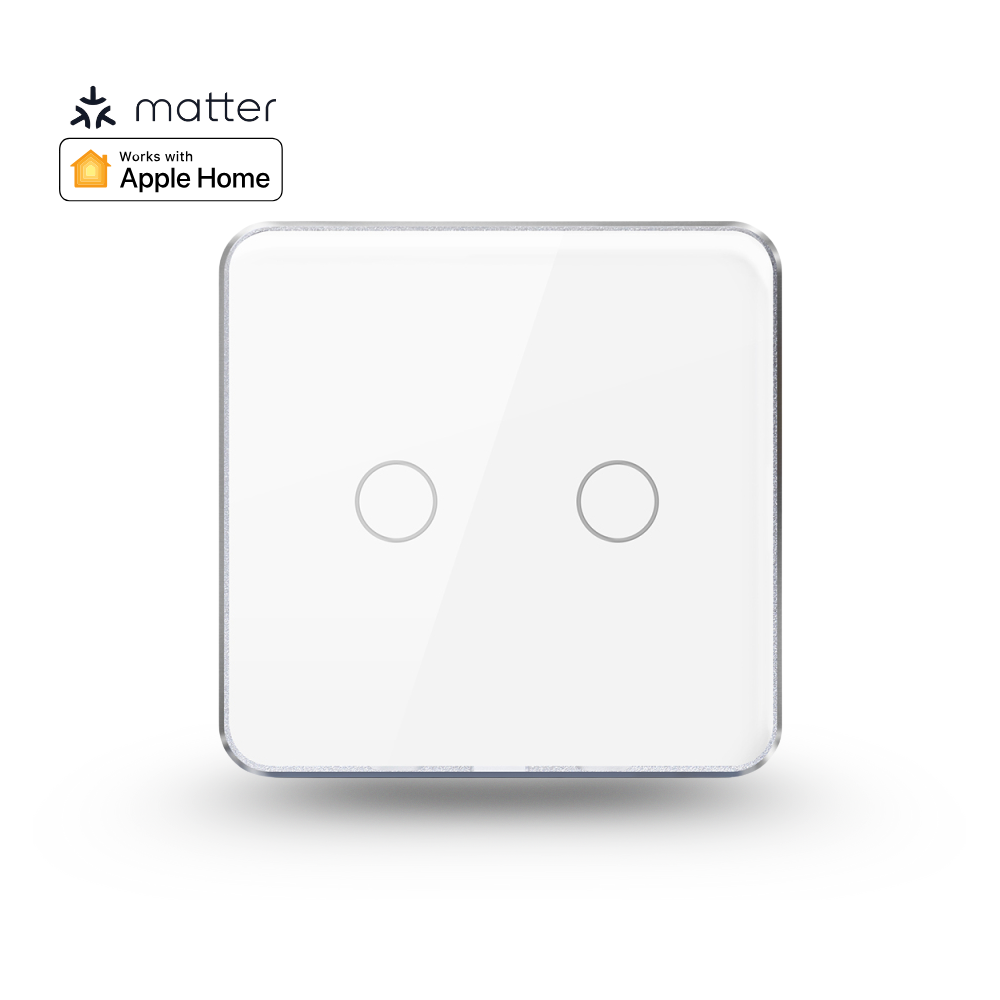 مفتاح لمس ذكي WiFi مع دعم Matter - زر 1/2/3/4- متوافق مع apple home SmartThings و Google Home