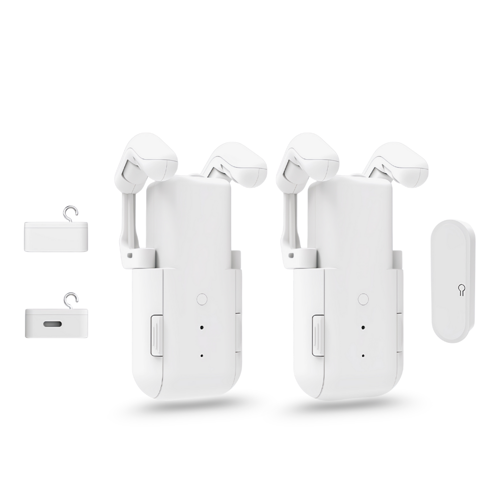محرك ستائر ذكي 3 في 1( محرك مزدوج ) بنظام WiFi – يعمل مع تطبيق Tuya وSmart Life
