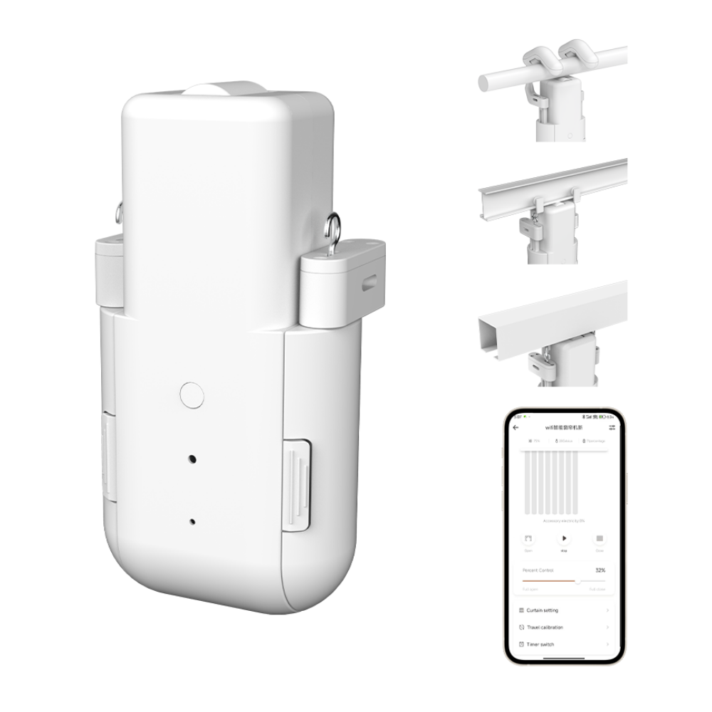 محرك ستائر ذكي 3 في 1( محرك فردي ) بنظام WiFi – يعمل مع تطبيق Tuya وSmart Life