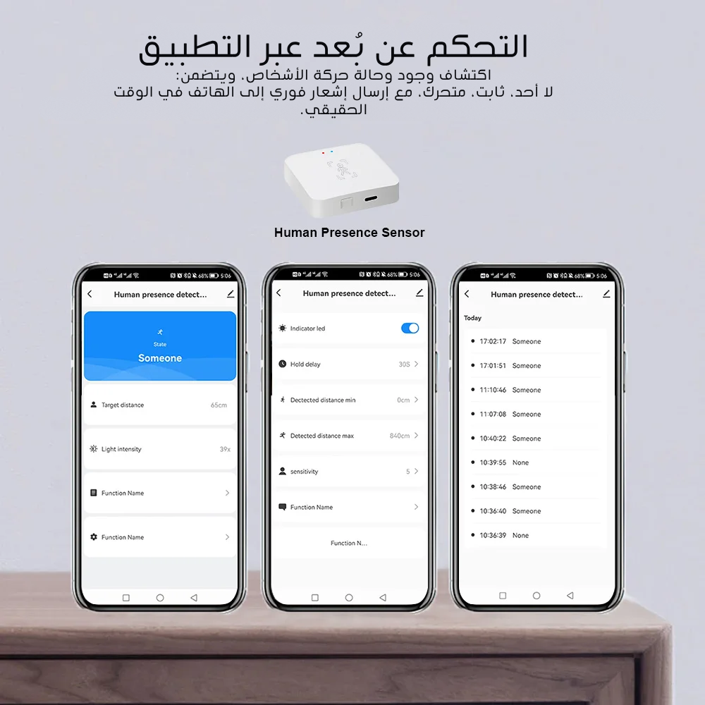 حساس تواجد الانسان الذكي نوع واي فاي من تويا منفذ type-c