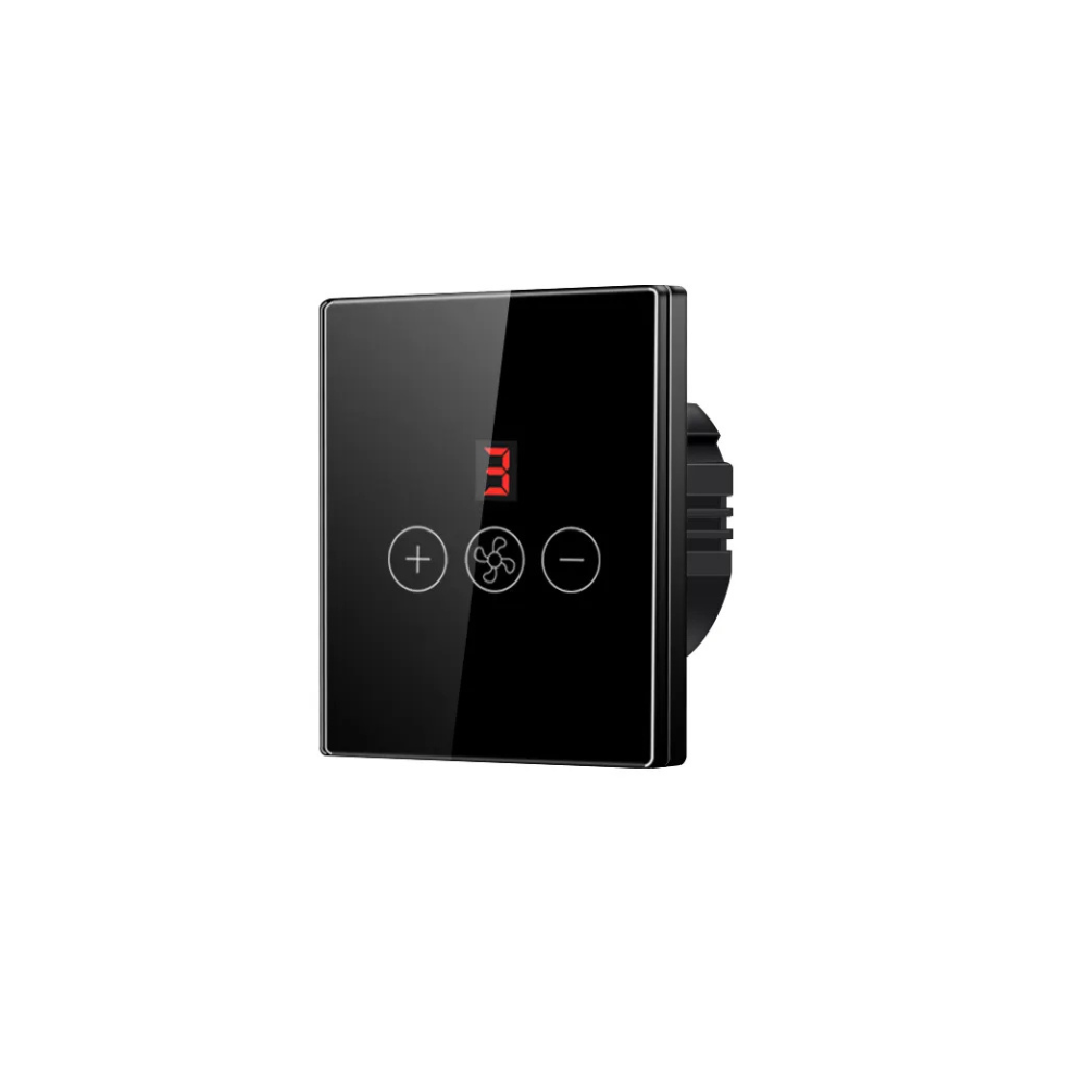 مفتاح مروحة سقفية ذكي WiFi يعمل باللمس – تحكم عن بُعد بخمس سرعات – يدعم تطبيق Tuya وSmart Life