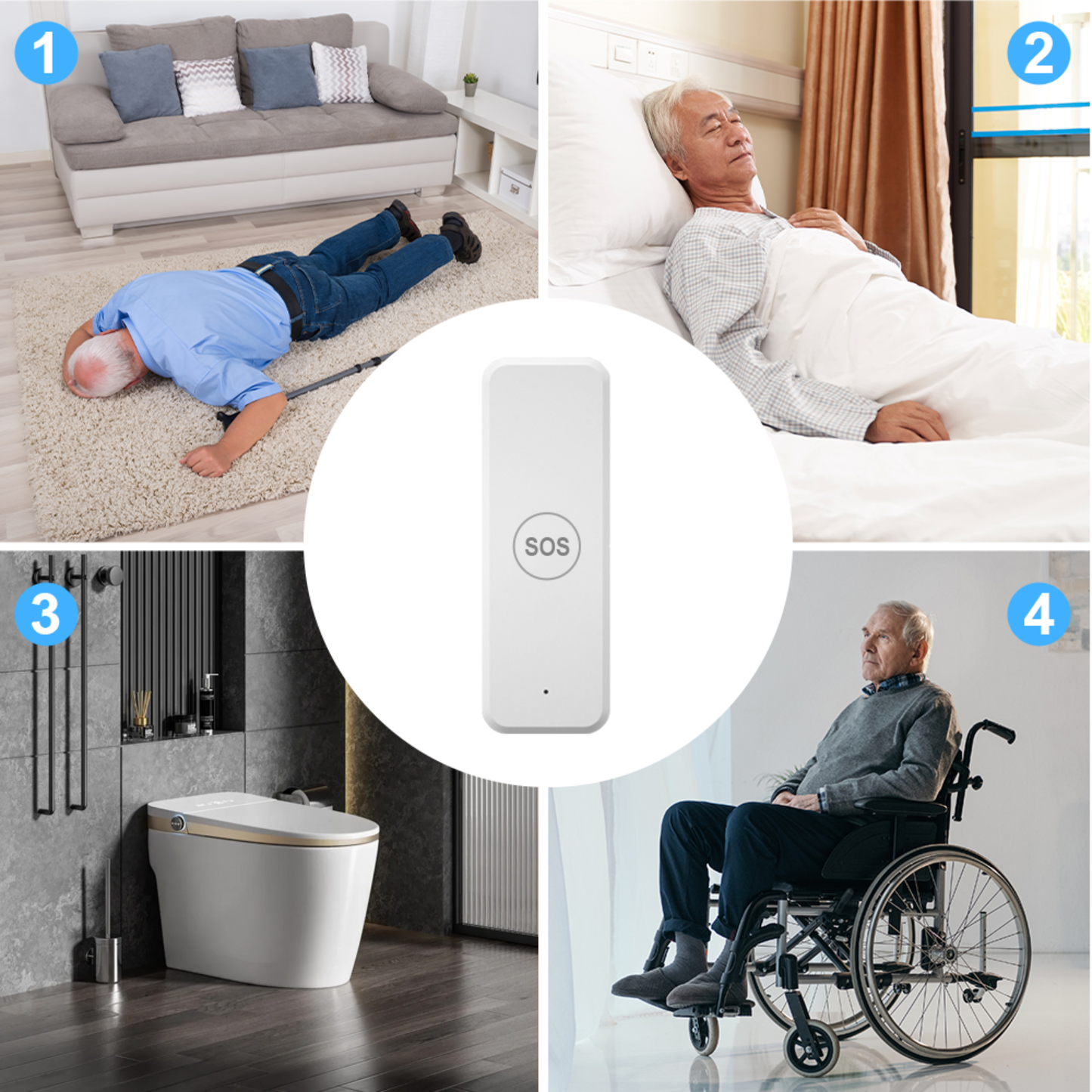 زر نداء طوارئ ذكي بتقنية Wi‑Fi