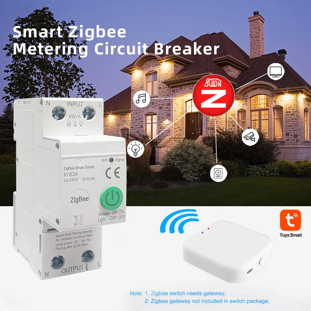 The Zippy 63 Amp Smart Circuit Breaker cuts off the cold water supply and features advanced protection. It can be operated remotely via the Tuya or SmartLife app and voice assistants.