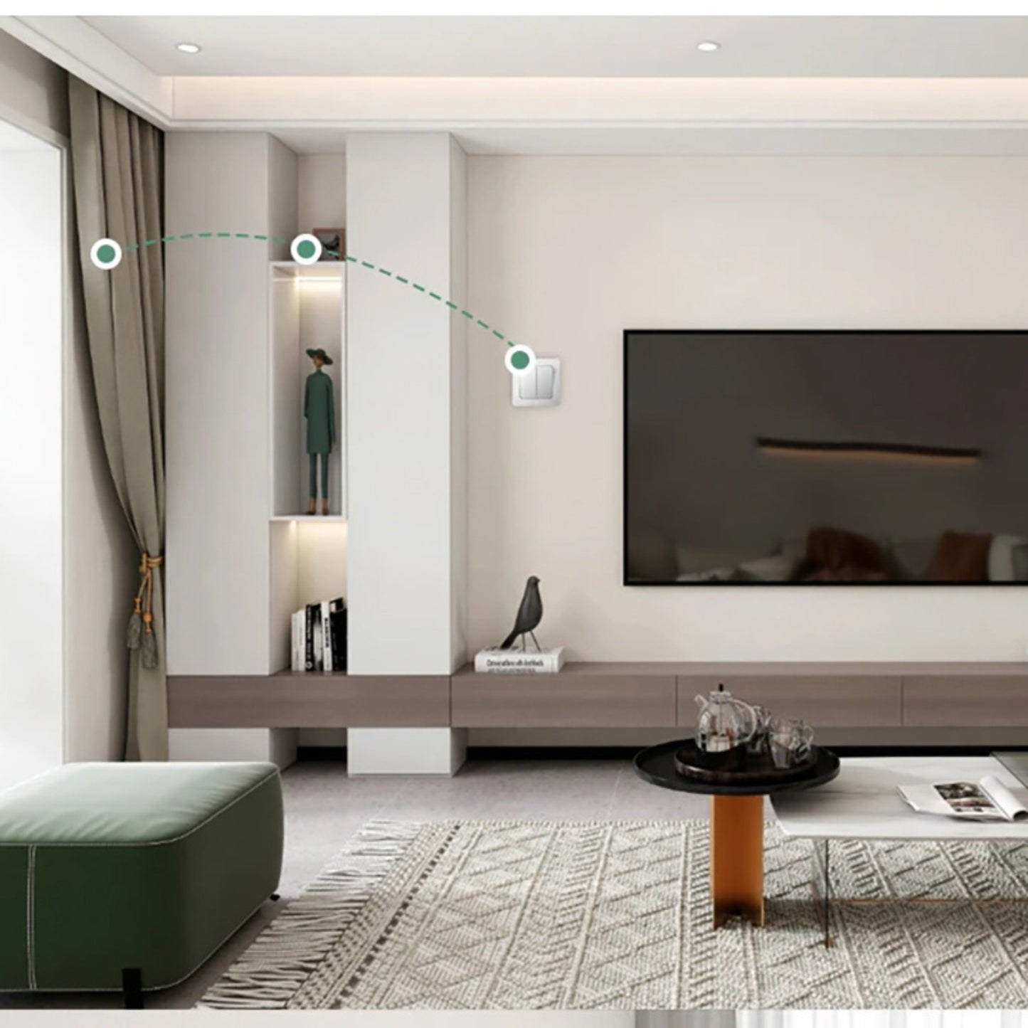 وحدة ستائر ذكية Zigbee – قناة واحدة (1CH) | تعمل مع تطبيق Smart Life