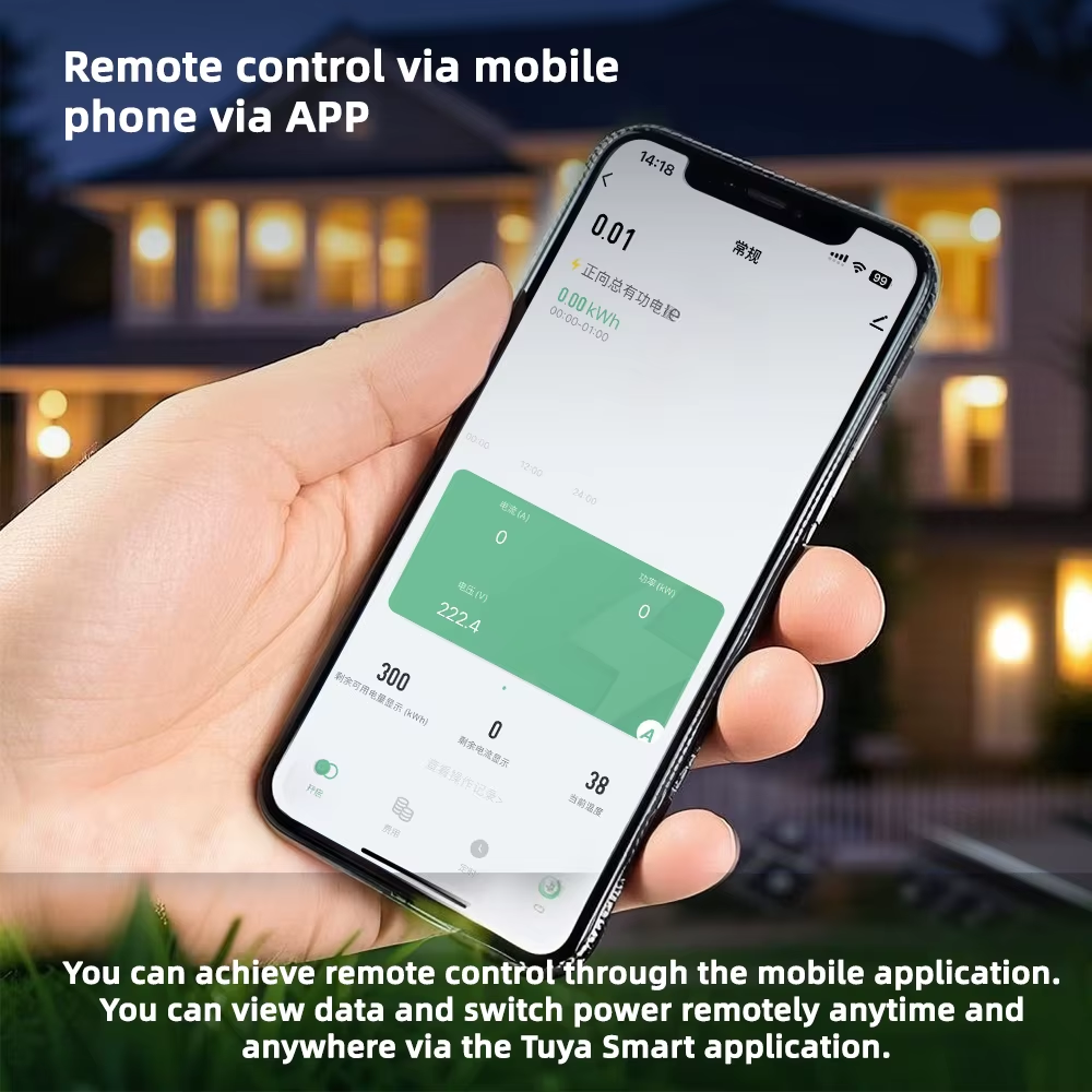 جوزه ذكيه ١-٦٣ امبير ليلي نهاري واي فاي من تويا مع شاشه عرض وخاصيه تحديد الامبيريه حسب الوقت واعاده التشغيل التلقائي