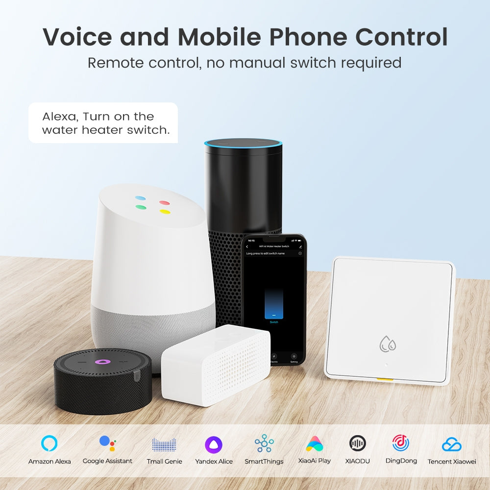 مفتاح ذكي WiFi + RF433 بقدرة 20 أمبير مع مراقبة استهلاك الطاقة وتحكم صوتي – يعمل مع Tuya