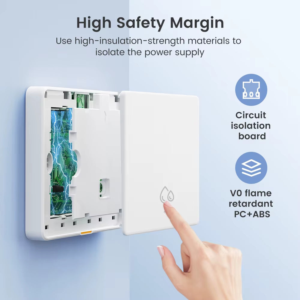 مفتاح ذكي WiFi + RF433 بقدرة 20 أمبير مع مراقبة استهلاك الطاقة وتحكم صوتي – يعمل مع Tuya