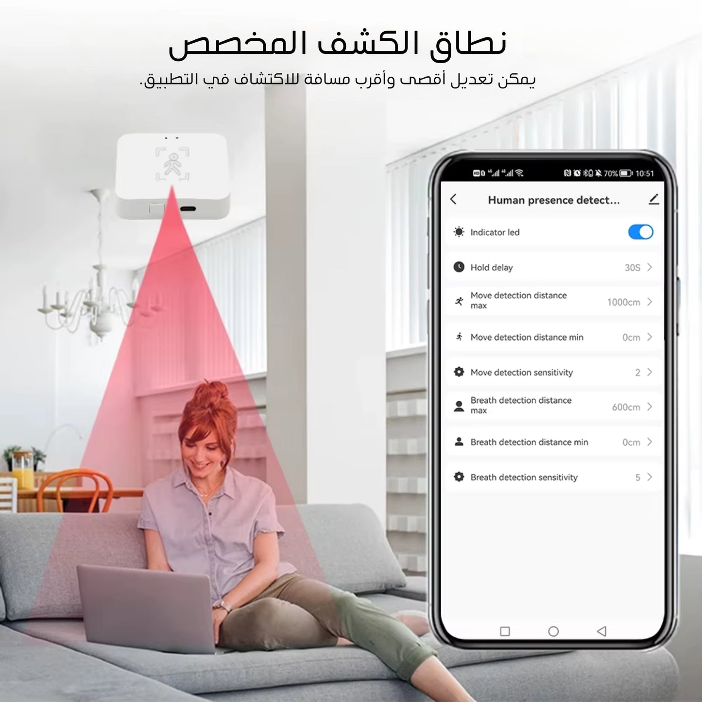 حساس تواجد الانسان الذكي بنظام الزيكبي تويا -سمارت لايف