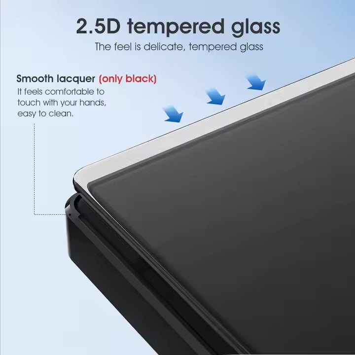 مفتاح جداري ذكي ثلاثي WiFi + RF433 | زجاجي لمس مقاوم للرطوبة