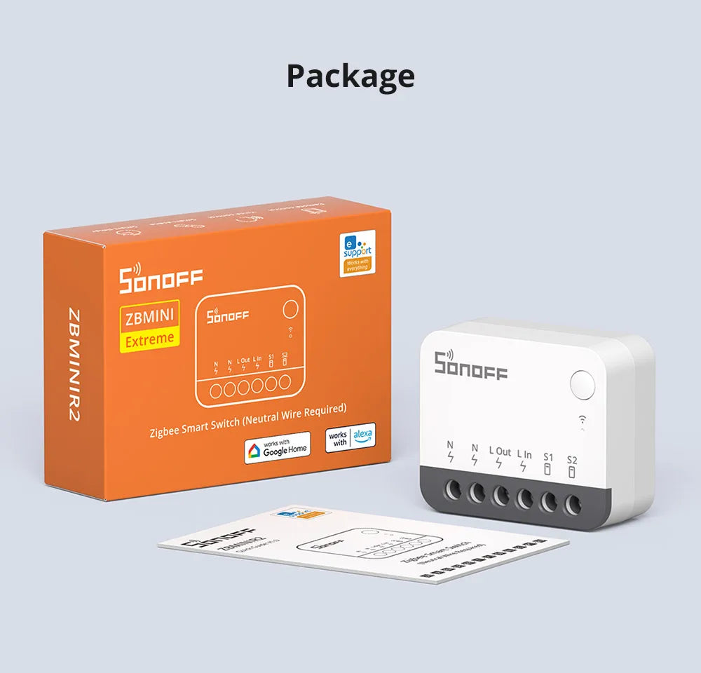 مفتاح Zigbee مصغّر داخل العلبة | SONOFF ZBMINIR2