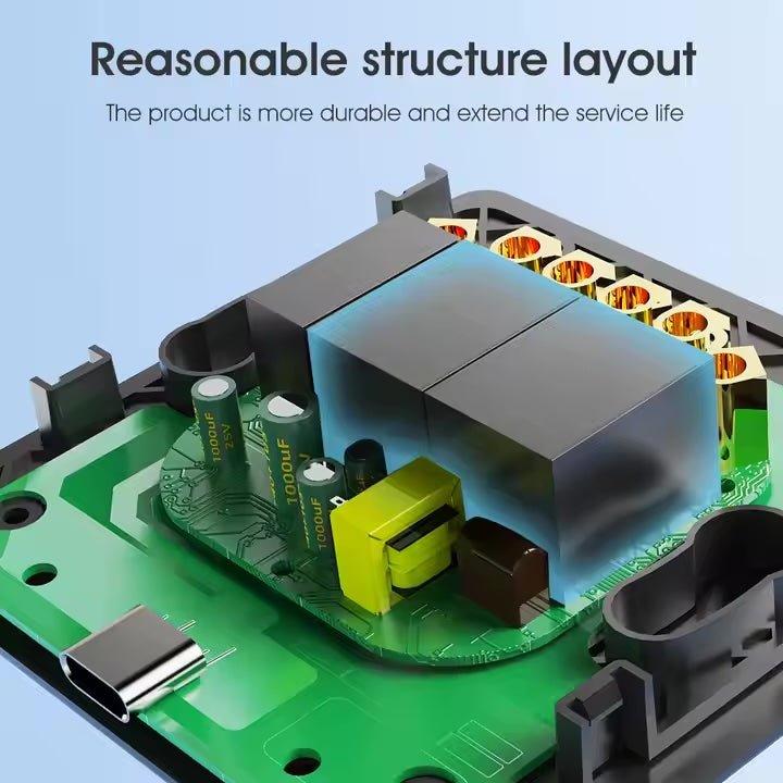 مفتاح جداري ذكي رباعي WiFi + RF433 | زجاجي لمس مقاوم للرطوبة