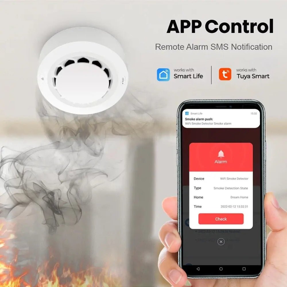 مستشعر الدخان الذكي مع اتصال وايفاي من تويا - SMARTIFY