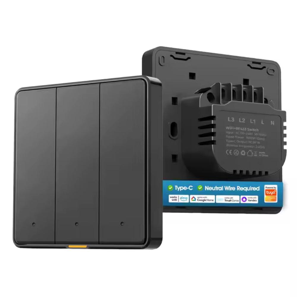 سوج ثلاثي ذكي واي فاي يدعم التحكم الصوتي والتطبيق مع منفذ Type - C - SMARTIFY