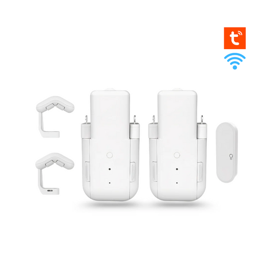 محرك ستائر ذكي 3 في 1( محرك مزدوج ) بنظام WiFi – يعمل مع تطبيق Tuya وSmart Life