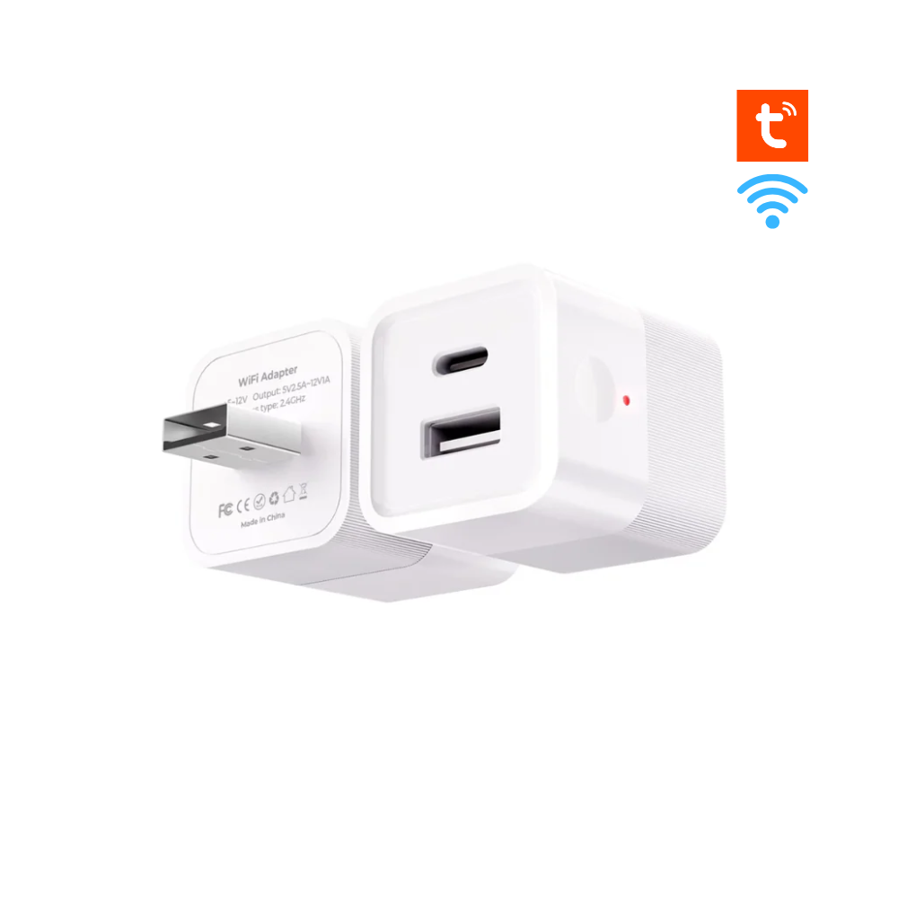 ئەداپتەری زیرەکی وایفای (بچووککەرەوەی USB بۆ USB-C/USB) - کۆنترۆڵکردن لە دوورەوە بەهۆی ئەپڵیکەیشنی تویا (Tuya)