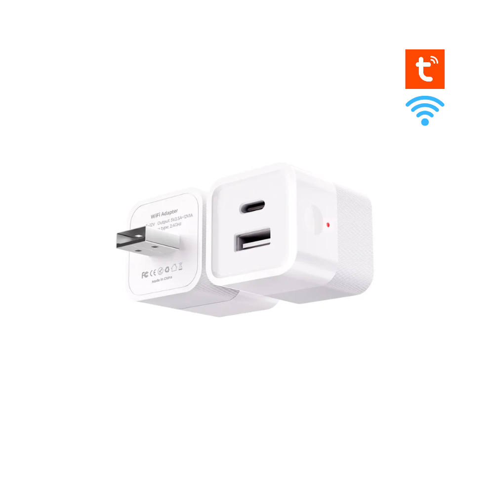 ئەداپتەری زیرەکی وایفای (بچووککەرەوەی USB بۆ USB-C/USB) - کۆنترۆڵکردن لە دوورەوە بەهۆی ئەپڵیکەیشنی تویا (Tuya)