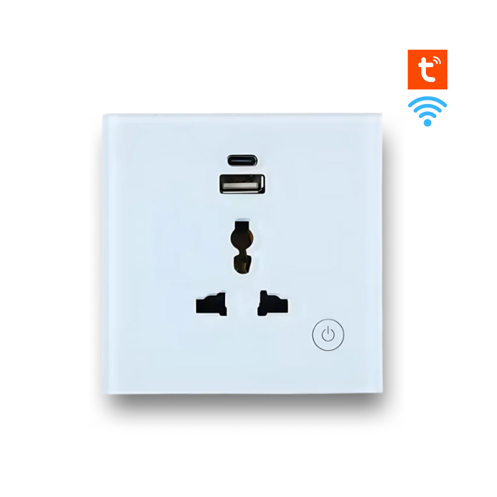 سويج بلك حائط ذكي مع منافذ USB Type-C وUSB-A وتحكم عبر الواي فاي  من تويا وسمارت لايف