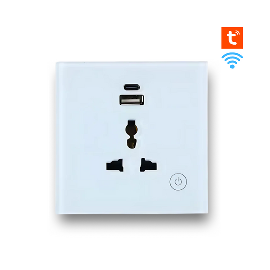 سويج بلك حائط ذكي مع منافذ USB Type-C وUSB-A وتحكم عبر الواي فاي  من تويا وسمارت لايف