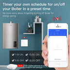 سویچی زیرەکی MOES بۆ گەرمکەرەوەی ئاو، بە دەست‌لێدان و Zigbee – ڕەش | ئەپی Smart Life