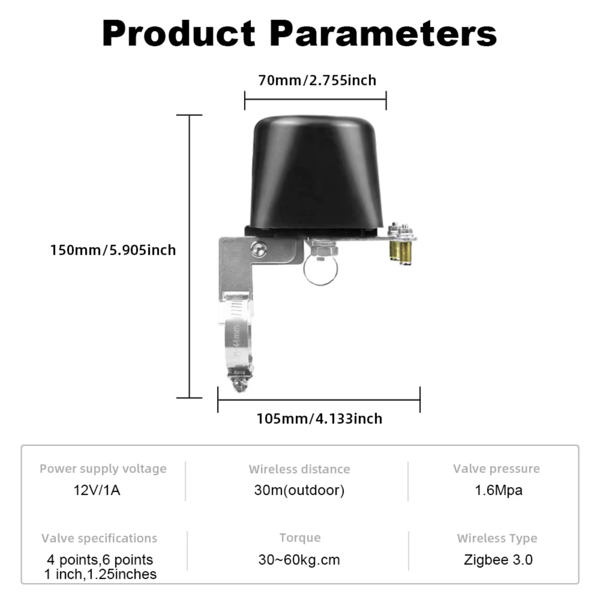MOES Zigbee Smart Valve for Gas and Water Control, Tuya App