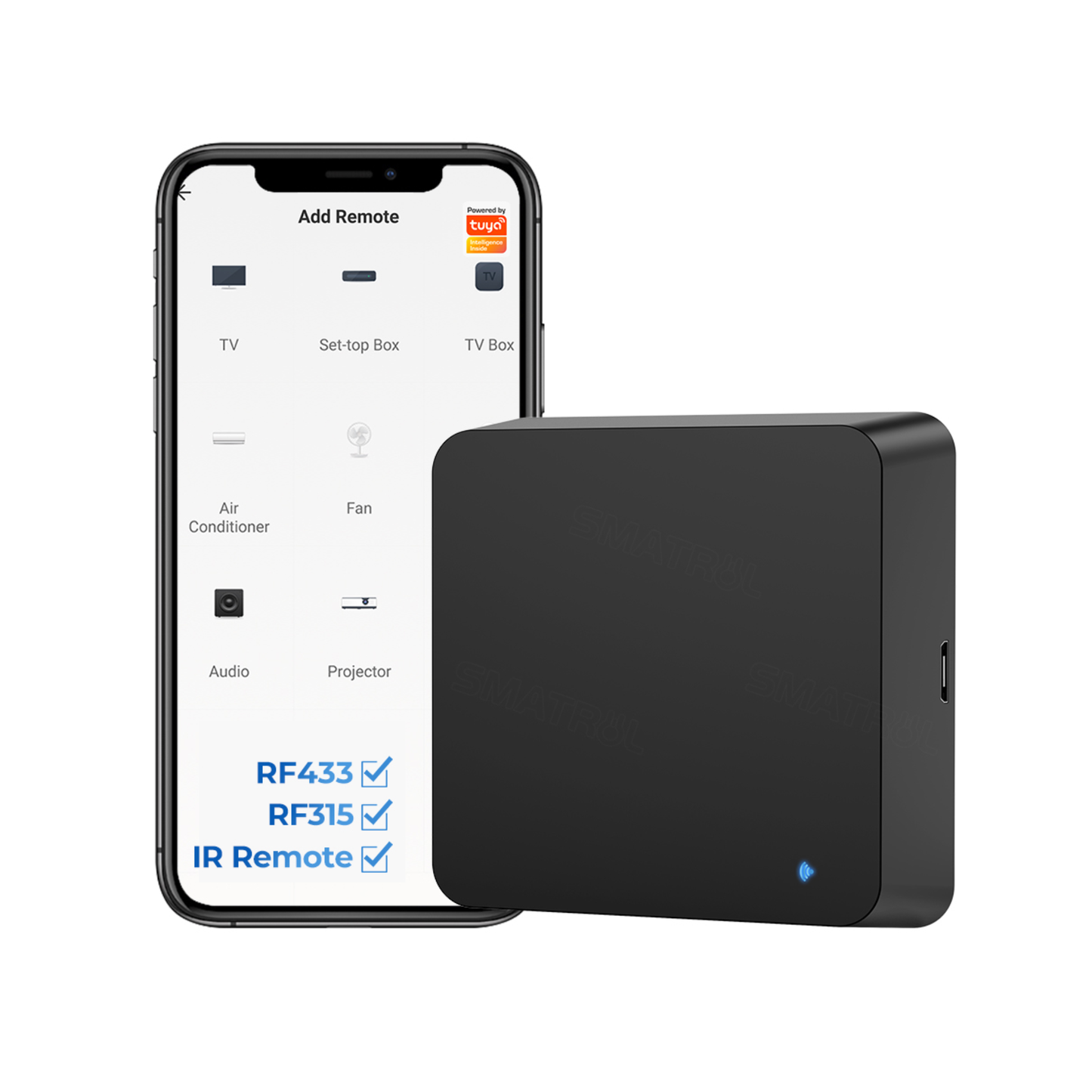 ريموت ذكي شامل IR+RF عبر Wi-Fi نظام تويا وسمارت لايف