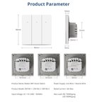 Zemismart Matter-powered WiFi Smart Wall Switch – European specifications, 1/2/3 buttons, with push button and app control