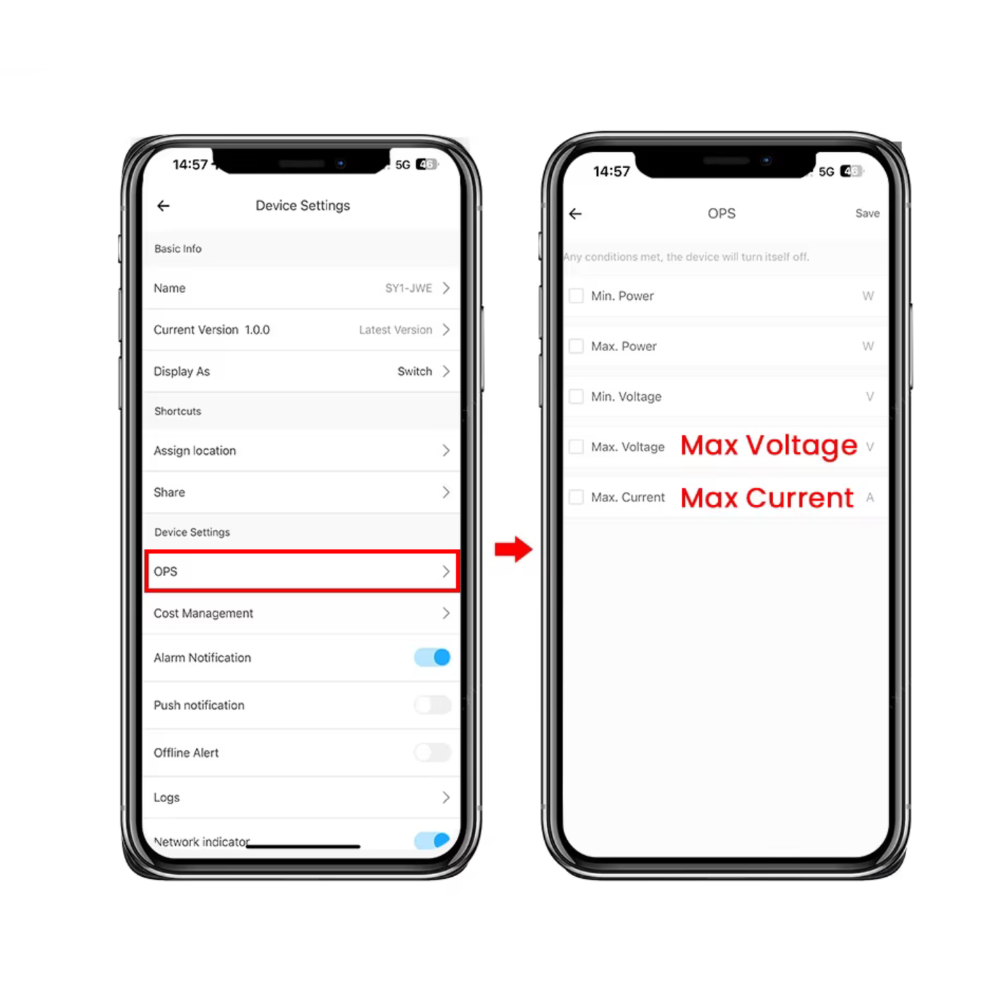 جوزة ذكية وايفاي تحكم امبير ١-٦٣ امبير تطبيق ewelink