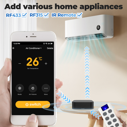 ريموت ذكي شامل IR+RF عبر Wi-Fi نظام تويا وسمارت لايف