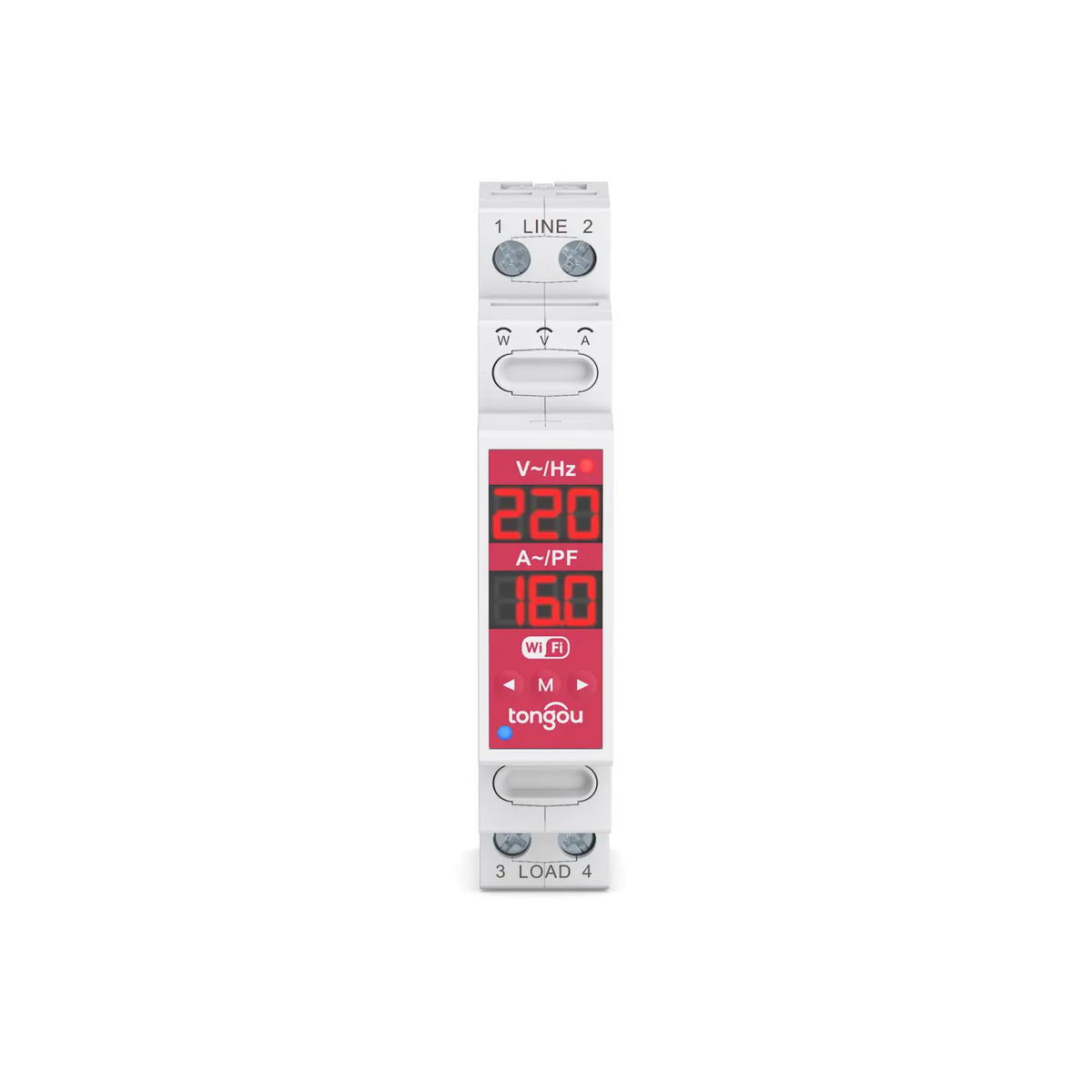 موفتەح/ڕیلیی زیرەکی دوو جەمسەری 2P Wi-Fi (Tuya/Smart Life) – 16A – 100~240V – پشتگیری L-N و L-L (TOVMT)