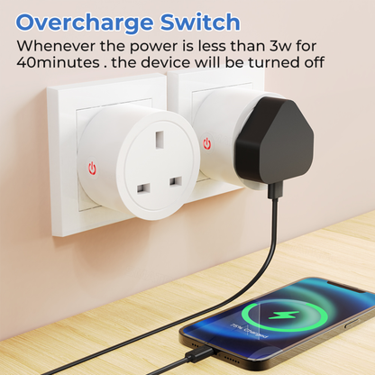 Smart Plug, Power Monitoring Support, Tuya Wi-Fi System - Smart Life 