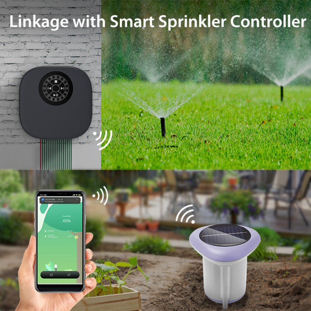 مستشعر ذكي لقياس خصائص التربة بالطاقة الشمسية – ZigBee 3.0 مع دعم Tuya