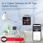 Tuya Smart Home Control Center with 4-inch touchscreen, built-in Alexa, and Zigbee voice and wireless control for over 100 smart home devices. 