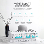 Smart WiFi Circuit Breaker 1-63A 2P for Home with Measurement and Protection