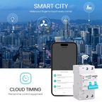 Smart WiFi Circuit Breaker 1-63A 2P for Home with Measurement and Protection