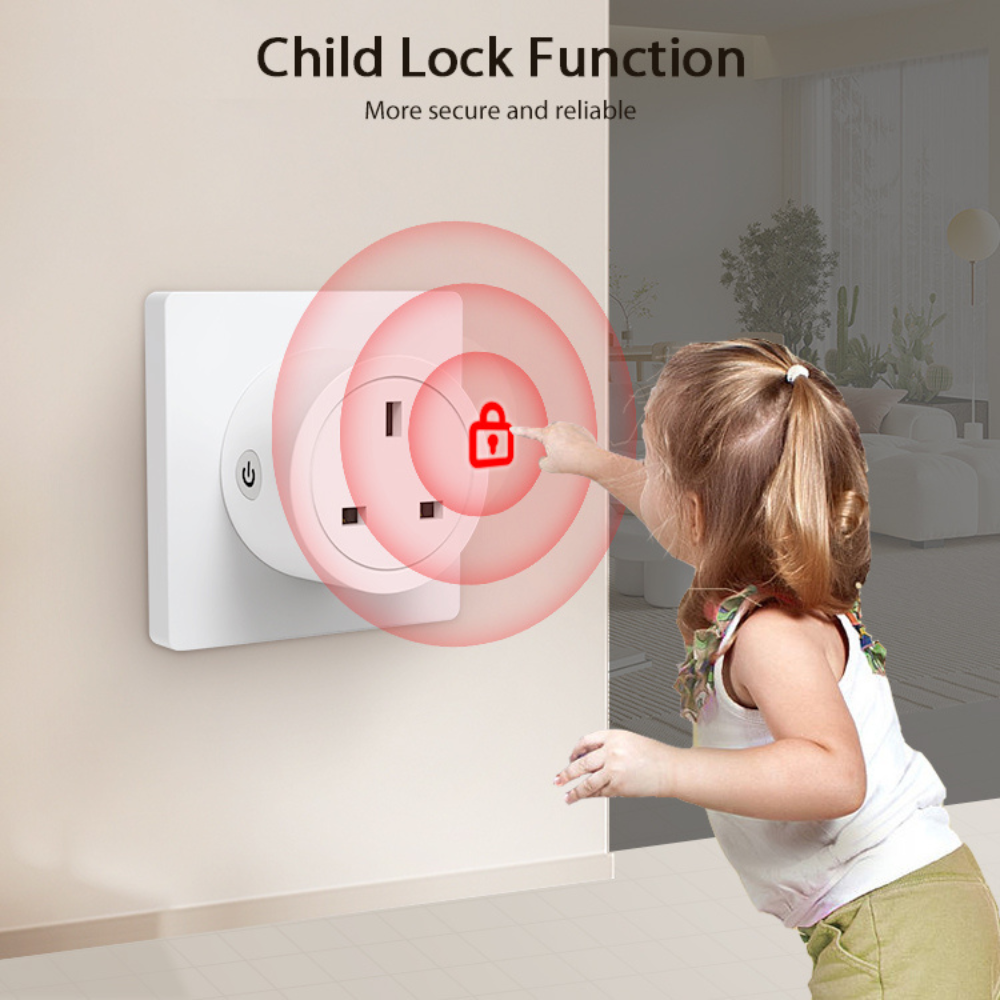 قابس ذكي Matter بقدرة 16 أمبير – واي فاي 2.4GHz مع مراقبة الطاقة والتحكم الصوتي (متوافق مع Tuya وApple Home وAlexa وGoogle Assistant وSmartThings)