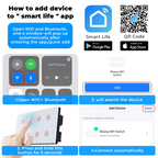 کلیلێکی دیواری زیرەکی WiFi/Bluetooth بە 8 کلیل بۆ چاودێریکردنی وزە و کۆنتڕۆڵی دەنگی - کاردەکات لەگەڵ Tuya و Alexa و Google Home