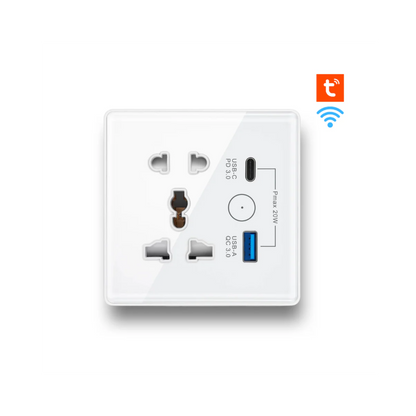 سوج بلك ذكي wifi متعدد الاستخدامات مع شاحن سريع ودعم تحكم عن بعد عبر تطبيق تويا