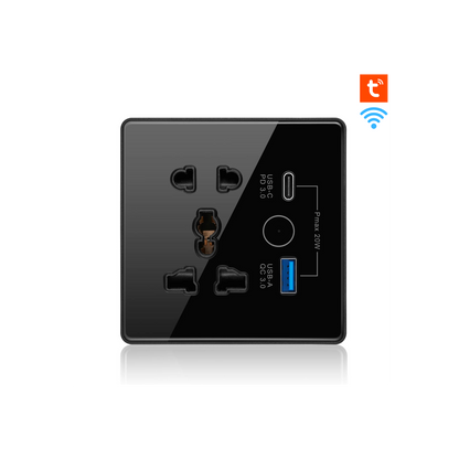 سوج بلك ذكي wifi متعدد الاستخدامات مع شاحن سريع ودعم تحكم عن بعد عبر تطبيق تويا