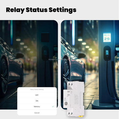 قاطع دائرة ذكي Wi-Fi (Tuya) بمدى تيار قابل للضبط 1–63A + قياس استهلاك