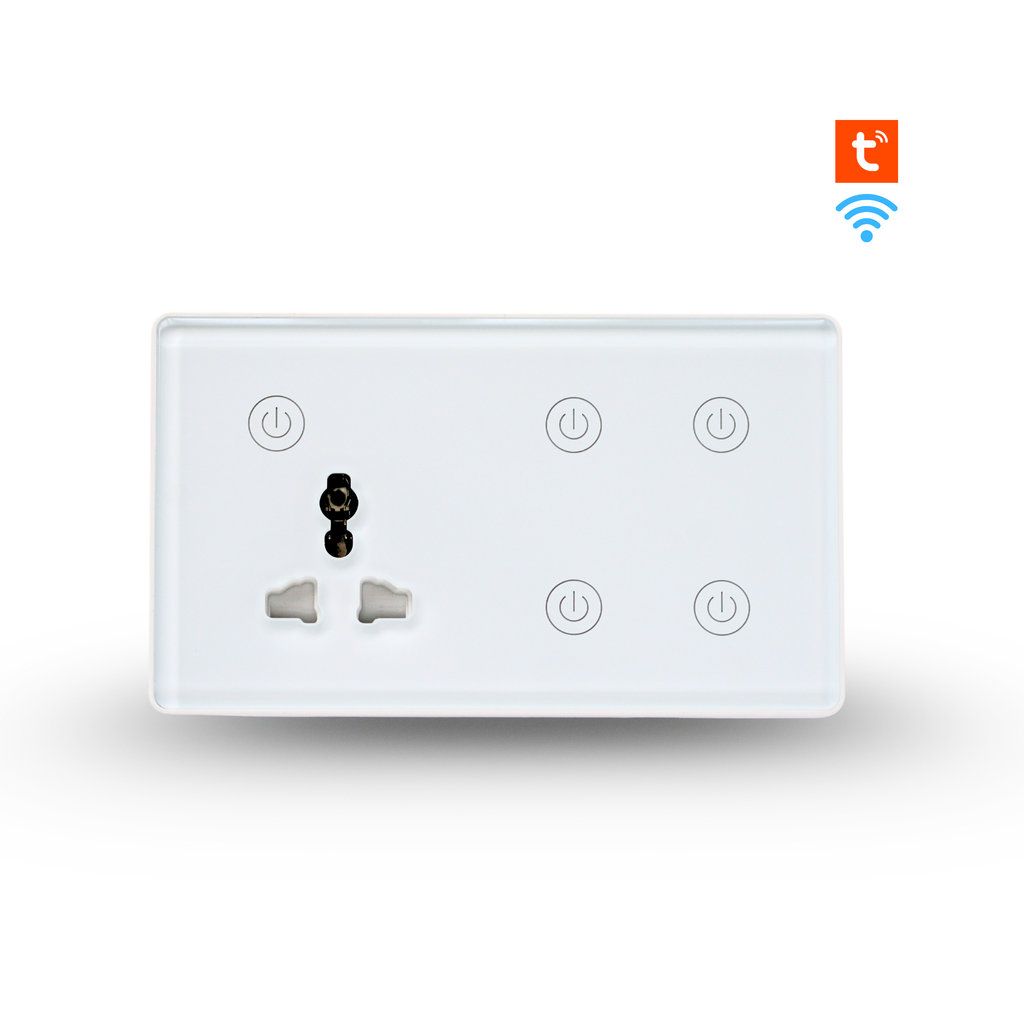 Smart Touch Quadruple + Universal Wi-Fi Socket (Tuya) 