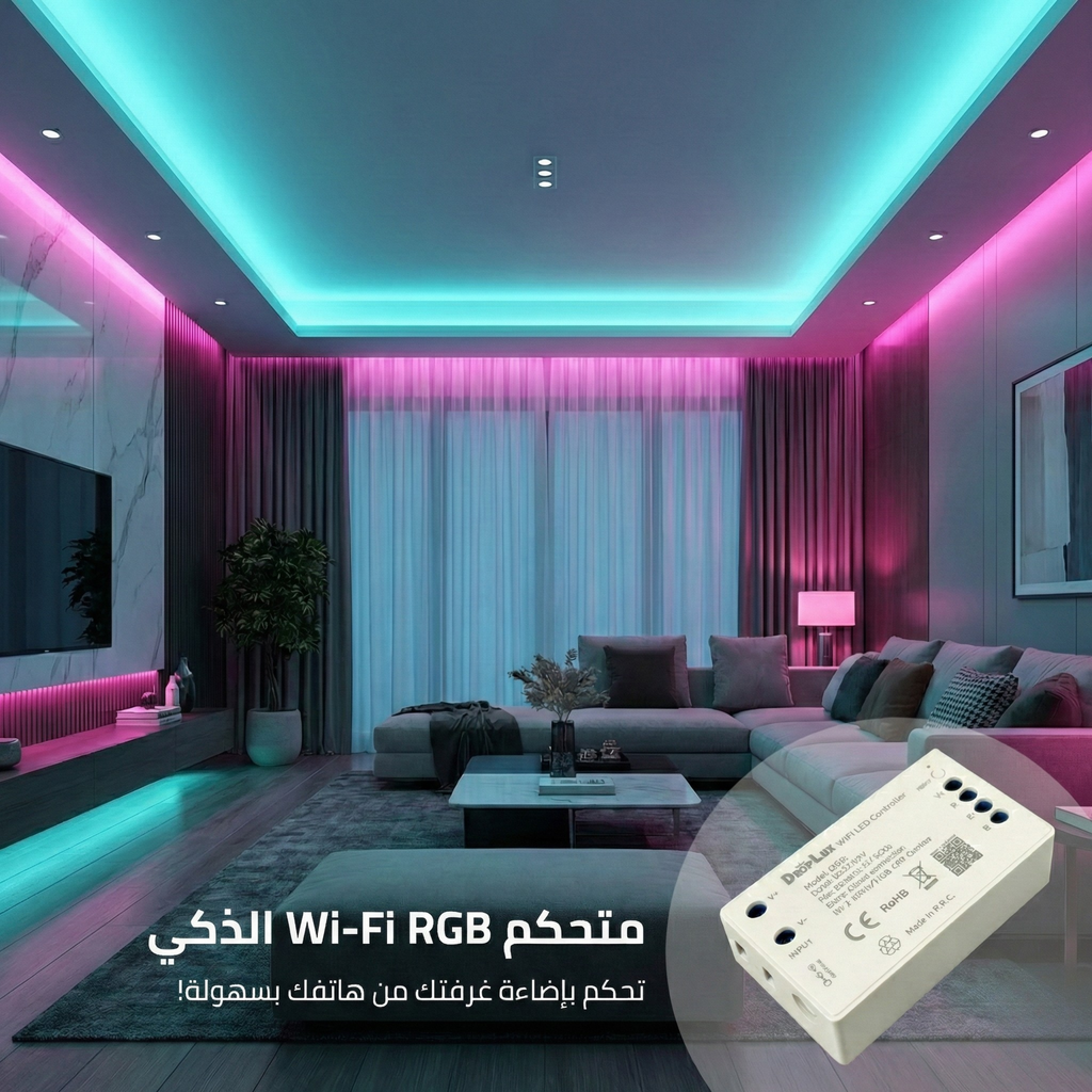 Smart RGB LED Controller 12–24V (Wi-Fi Tuya) — Professional lighting control… without changing the strip