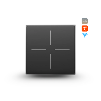 مفتاح لمس ذكي Wi-Fi بسطح مطفي مع اهتزاز لمسي وإضاءة خلفية – MOES Star Feather (1/2/3/4 مخارج، يعمل مع Tuya/Smart Life